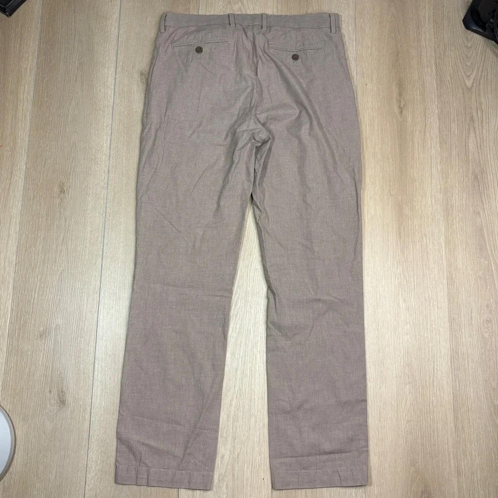 Banana Republic Kentfield Pant Mens 33x32 Tan Brown Cotton Straight Leg Chino